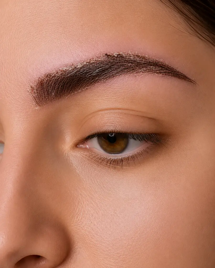 Brows scabbing on day four